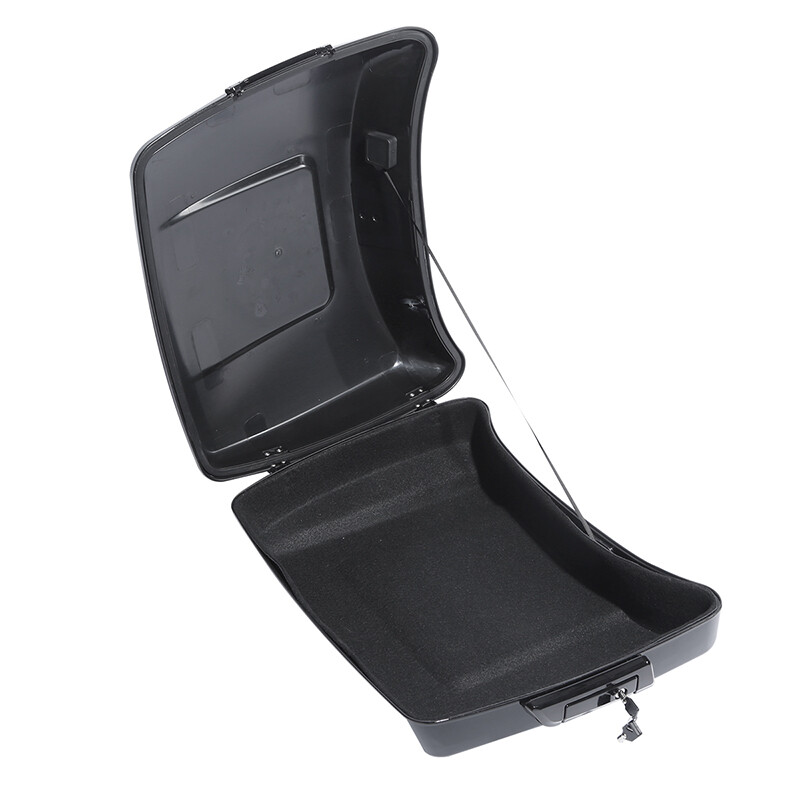 Black Chopped Pack Trunk Backrest Mount Rack Fit For Harley Road Glide 2014-2025