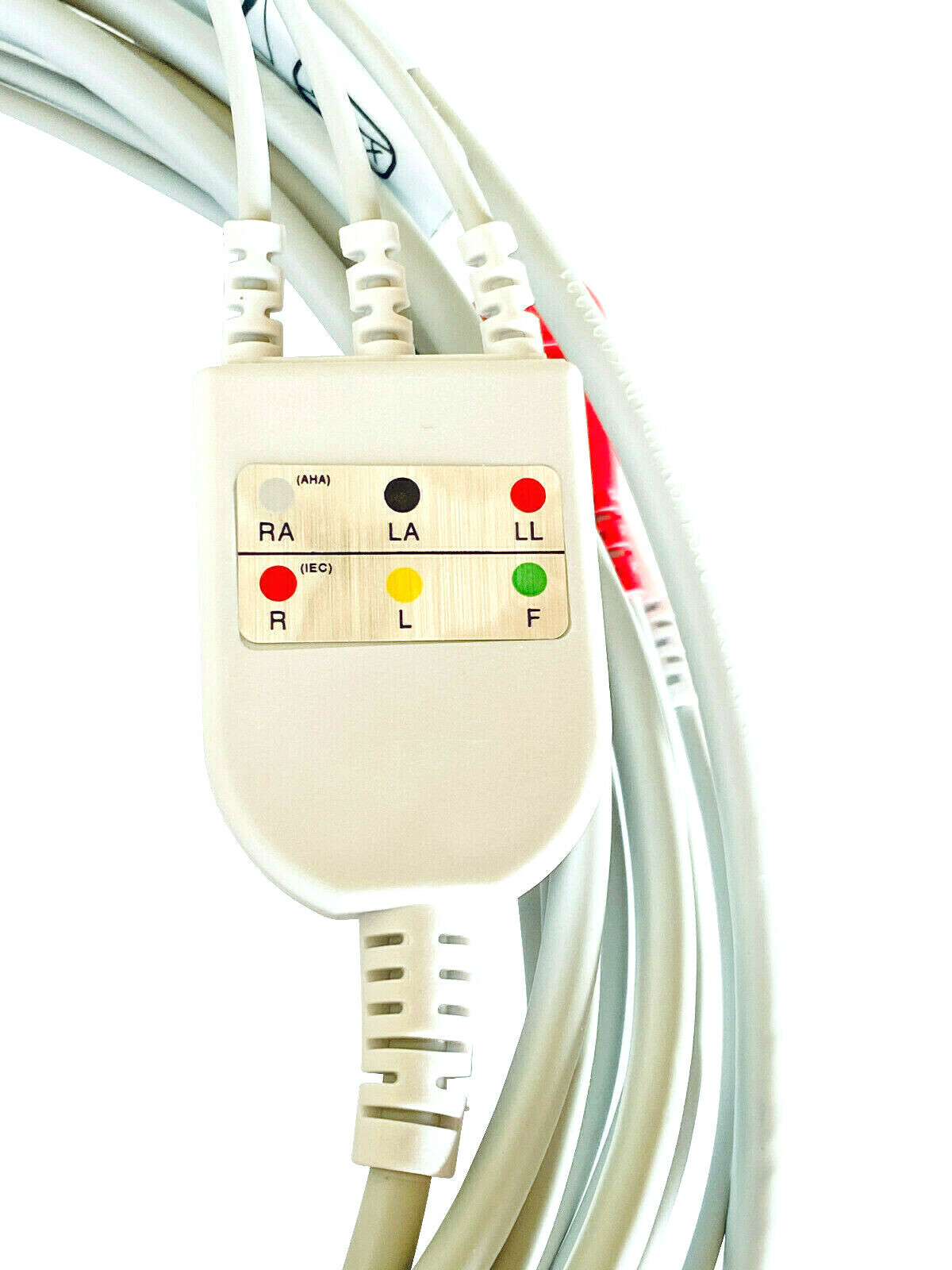EKG ECG Cable 3 Lead Wire Snap Type for Patient Monitors 6 Pin AHA WARRANTY 9ft