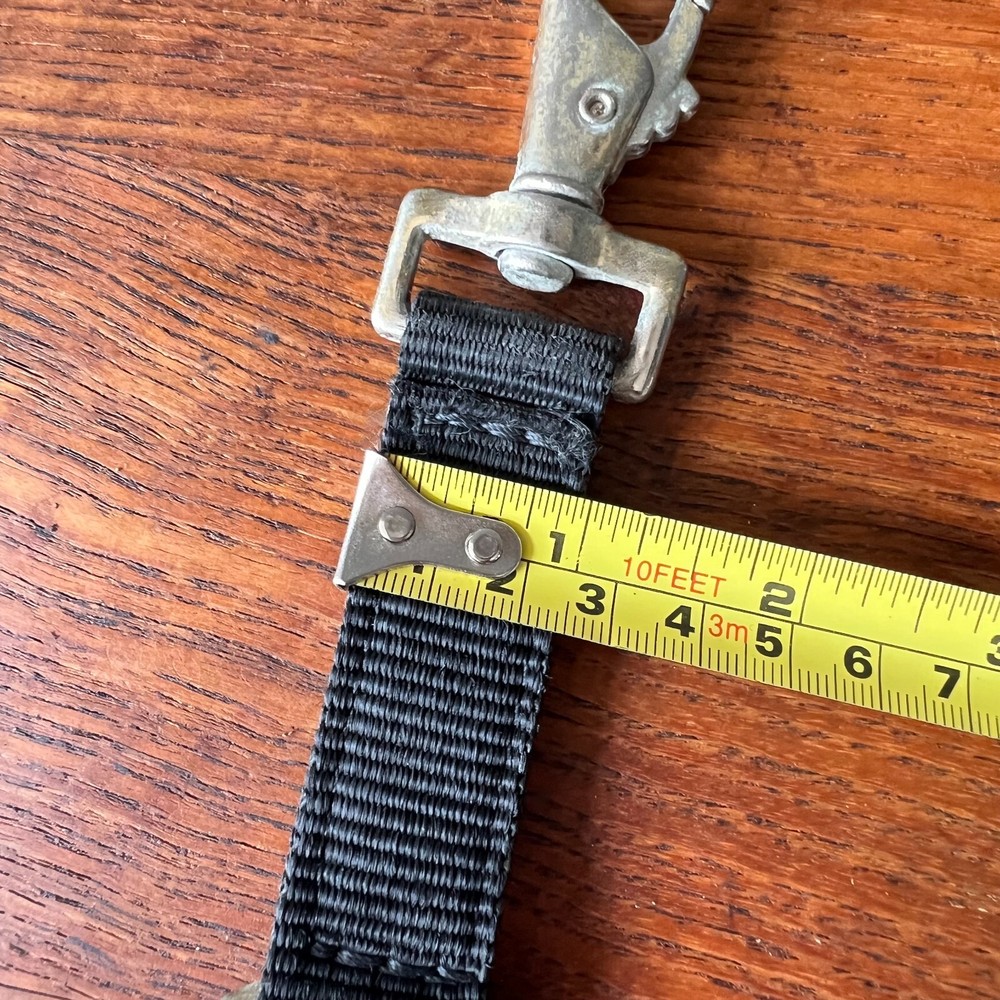 Nylon Lunging Strap Black with Fixed Ring