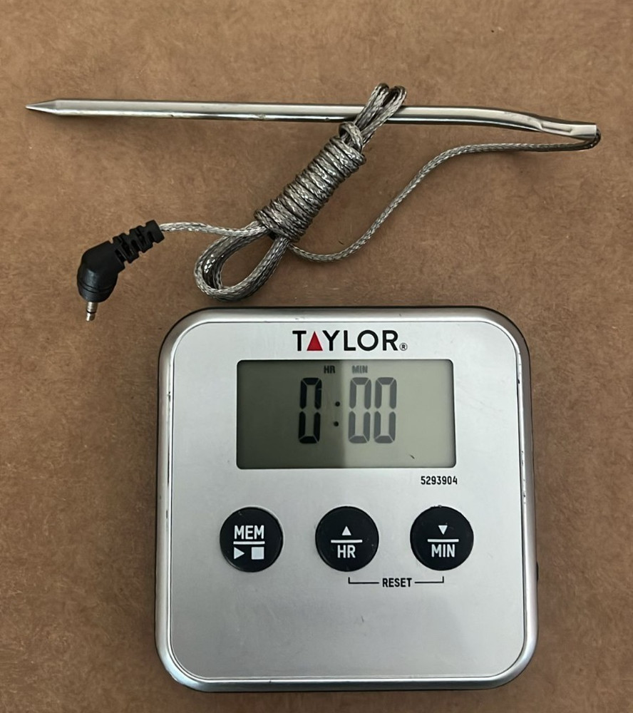 Taylor Digital Wired Probe Programmable Meat Thermometer with Timer