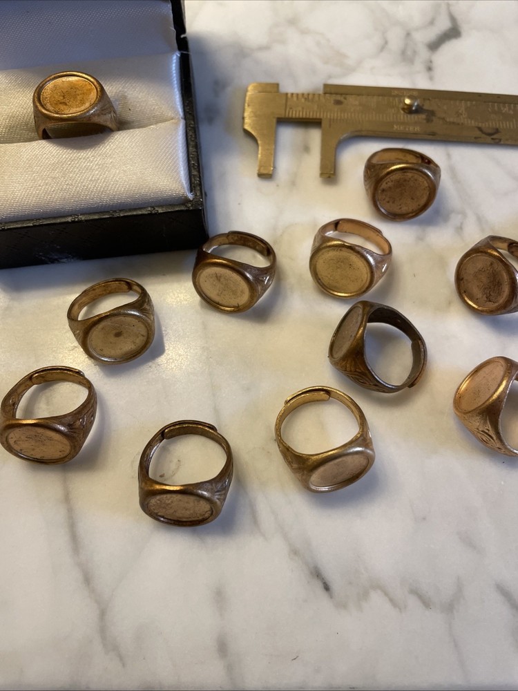 12 VTG Brass Adjustable Ring Settings