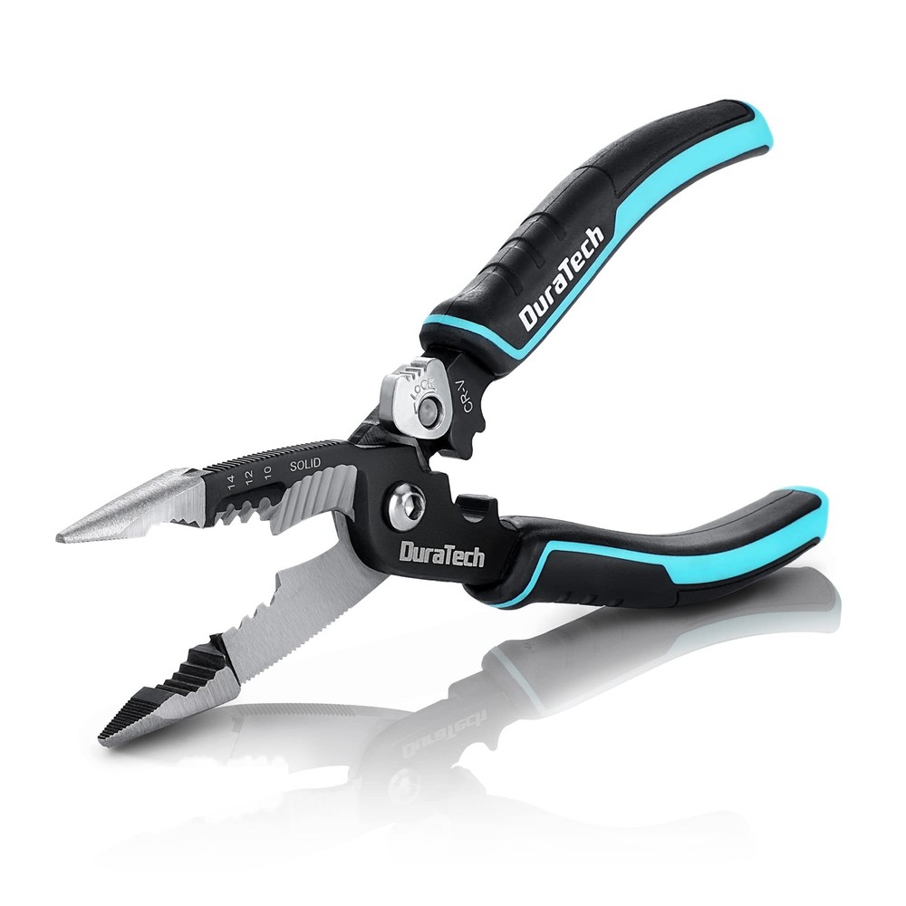 DURATECH 5-in-1 Wire Stripper, 8" Stripper and Crimping Tool, Premium...