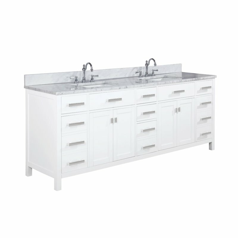 Design Element Group 84" Double Vanity in White