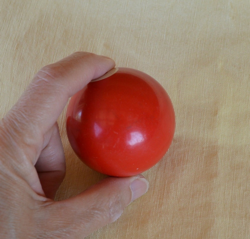 Vintage Pool Ball No. 3 Solid Red Replacement Re-purpose