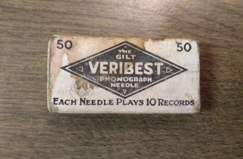 Veribest Gramophone phonograph needle Box w/ Medium Needles