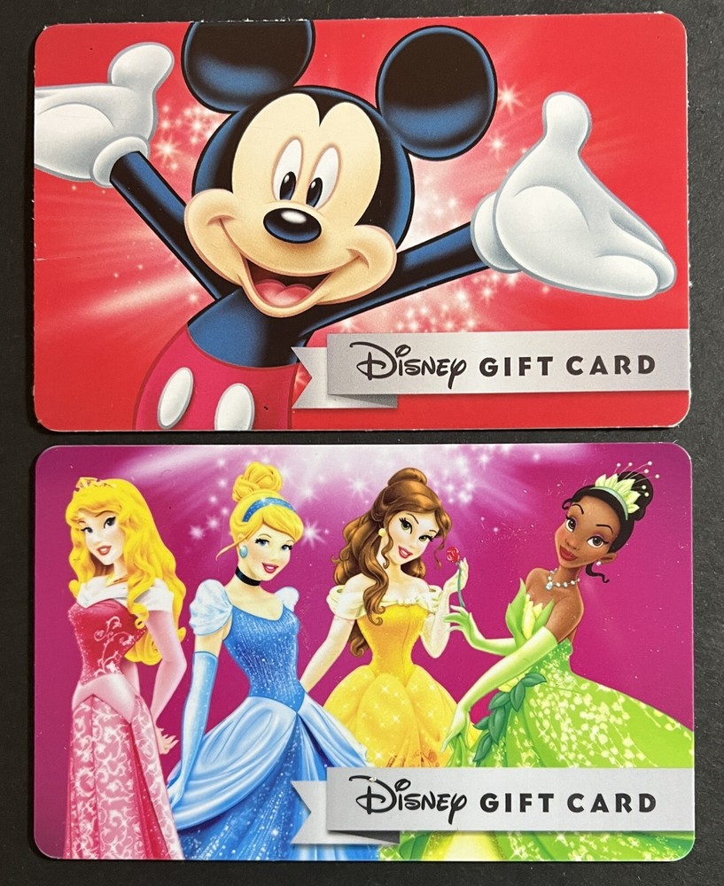 DISNEY GIFT CARDS - (no monetary value)