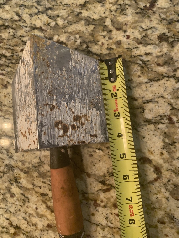 inside corner trowel 5” x 4” with wood handle