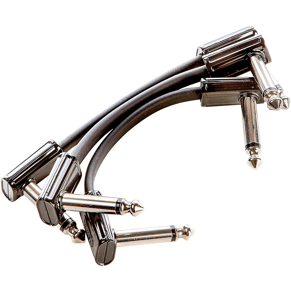MXR 3-Pack 3" Ribbon Patch Cables Black