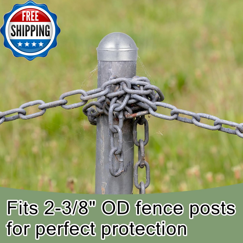 20 Pcs 2 3/8 Chain Link Fence Post Cap round Dome External Post Caps.........
