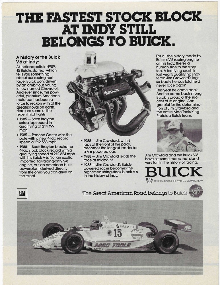 JIM CRAWFORD BUICK ORIGINAL PRINT AD