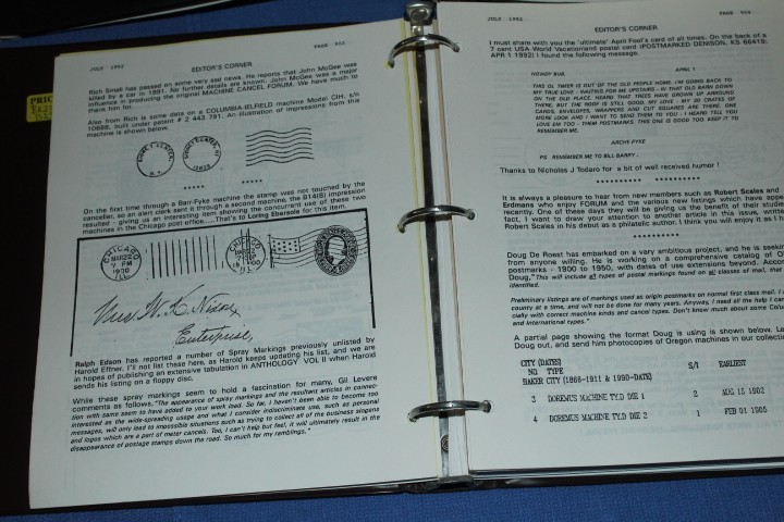 Machine Cancel Society Forum Journal HUGE offer various BlueLakeStamps Useful!