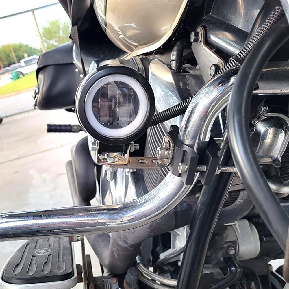 Motorcycle Light Bracket, Adjustable Motorcycle Spotlight Mount Brackets,Turn...