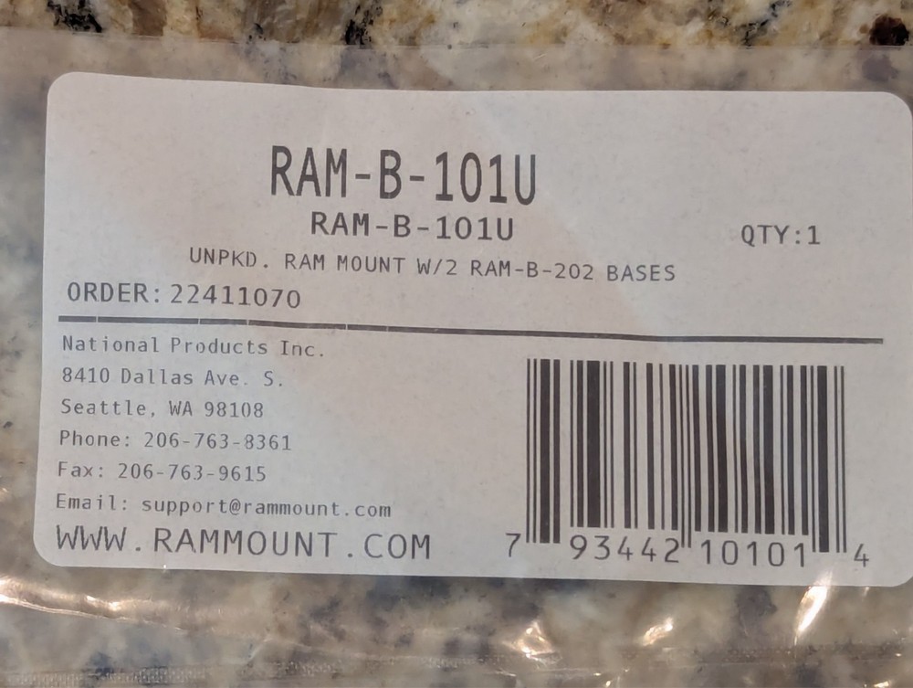 RAM Mounts Universal Double Ball Mount with Two Round Plates B Size Medium