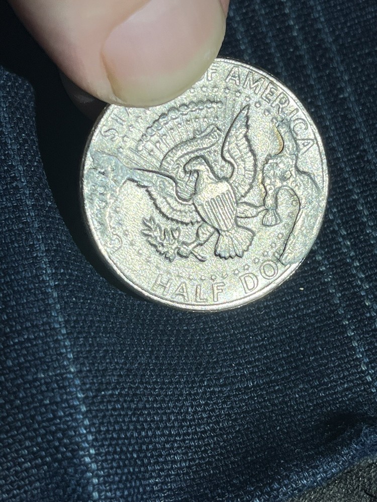 1971 uncirculated Half Dollar Error ( 2 Blobs)