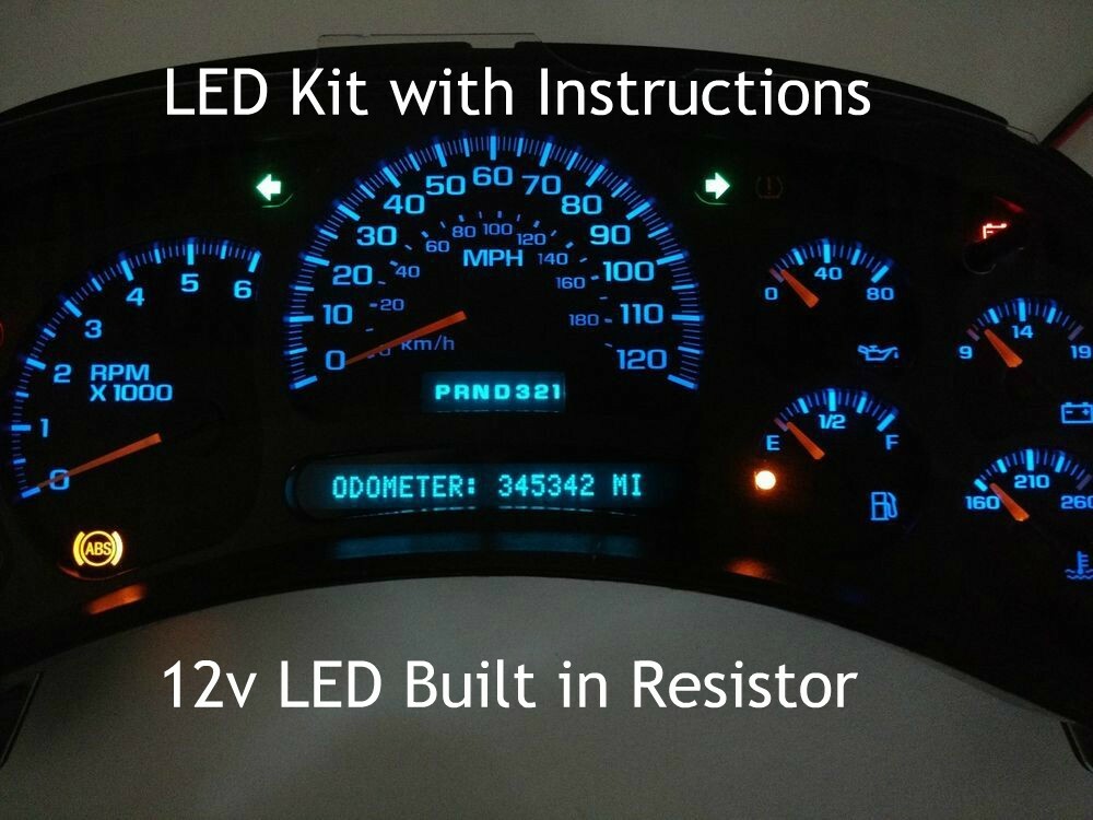 Gauge Cluster Blue LED Conversion Kit DIY 03 04 05 06 GM Truck and SUV Clusters
