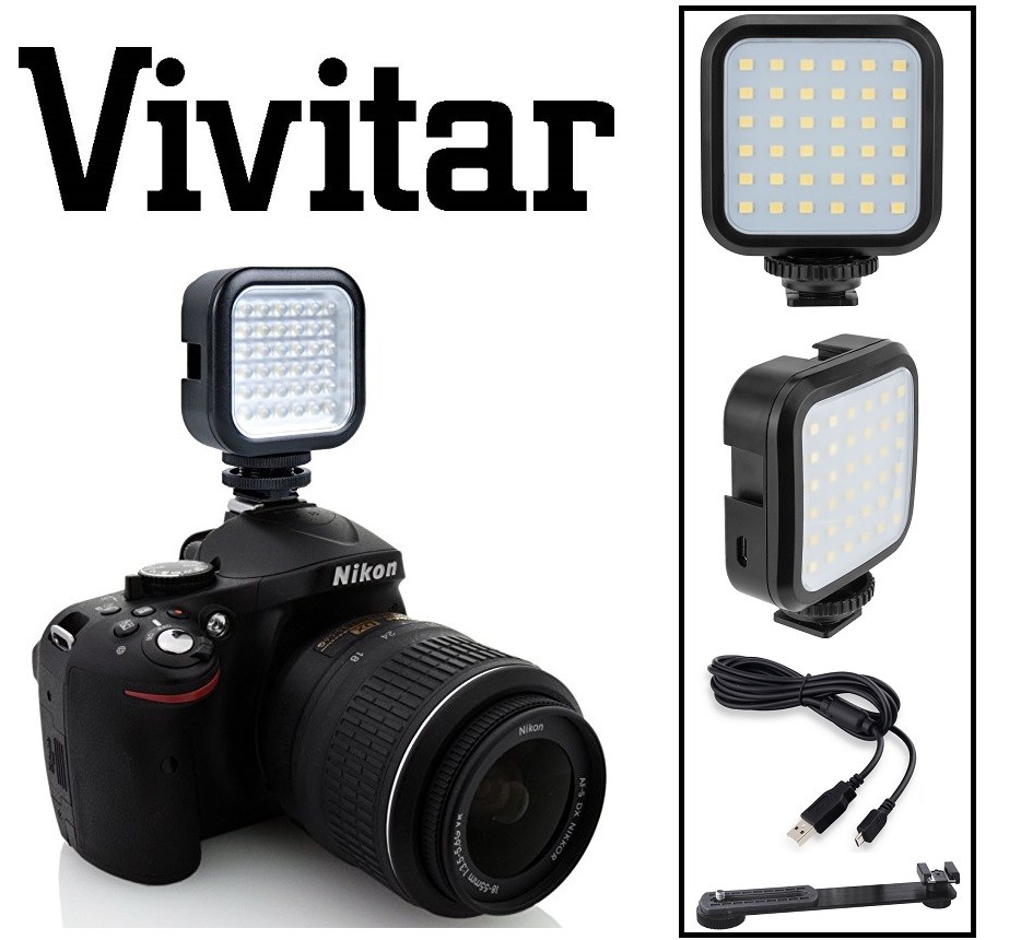 Rechargeable Compact LED Light With Power Set For Panasonic HDC-SD100 HDC-HS100