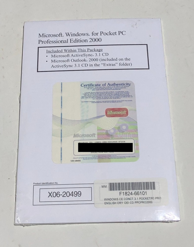 Discovering Microsoft Outlook 2000 PC Software COA Sealed