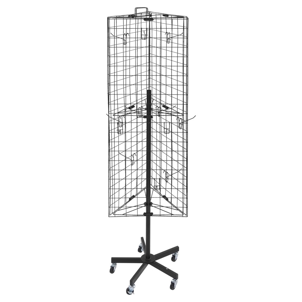 Triangular Grid Panel Display Stand, Floor Standing Gridwall Display Stand
