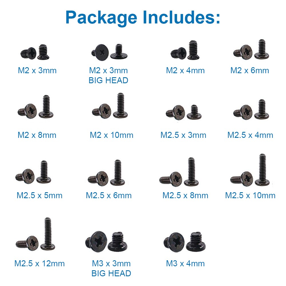 450 pcs Laptop Notebook Computer Replacement Screws Kit