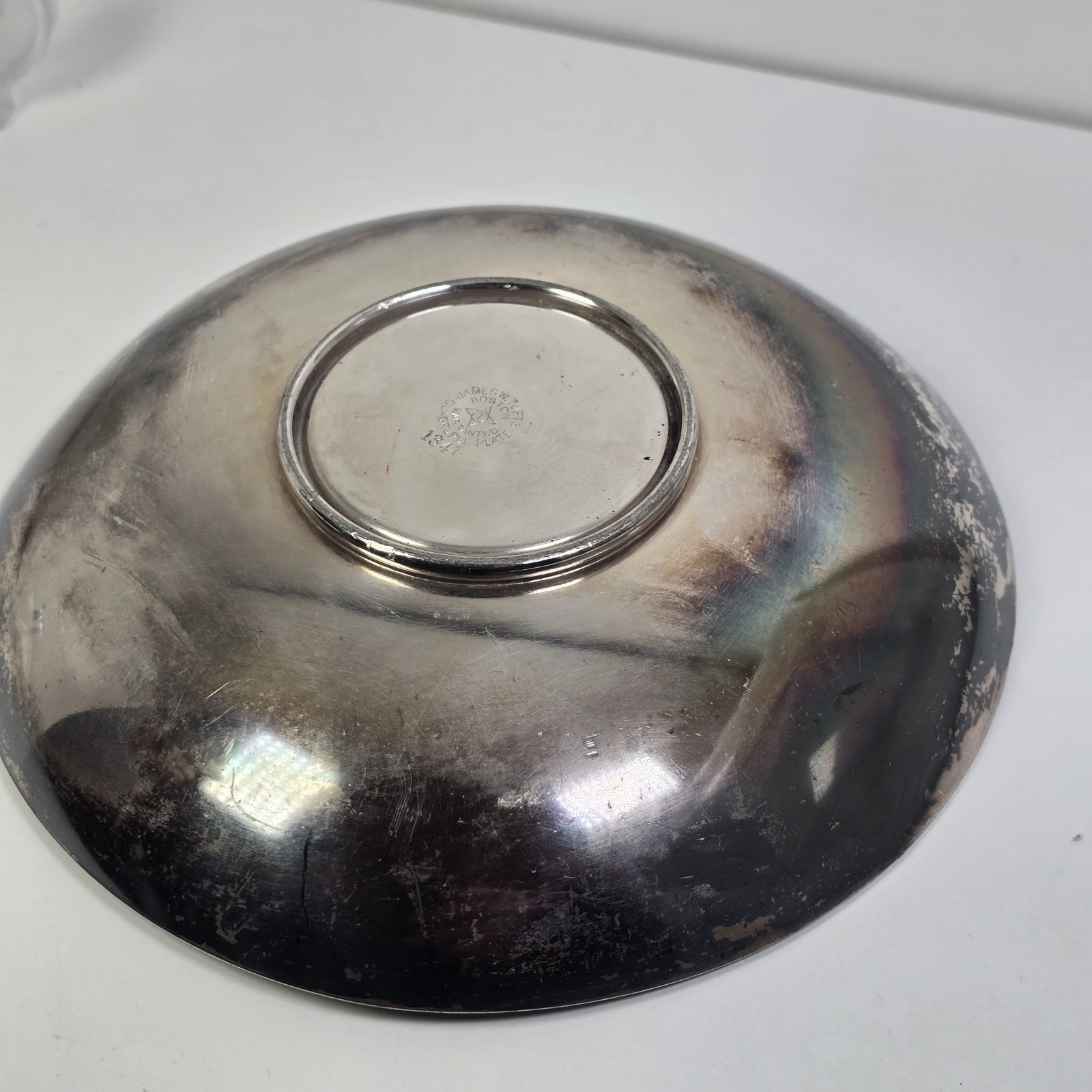 Antique James W. Tufts Boston Quadruple Plate #1341 Strawberry Bowl Victorian