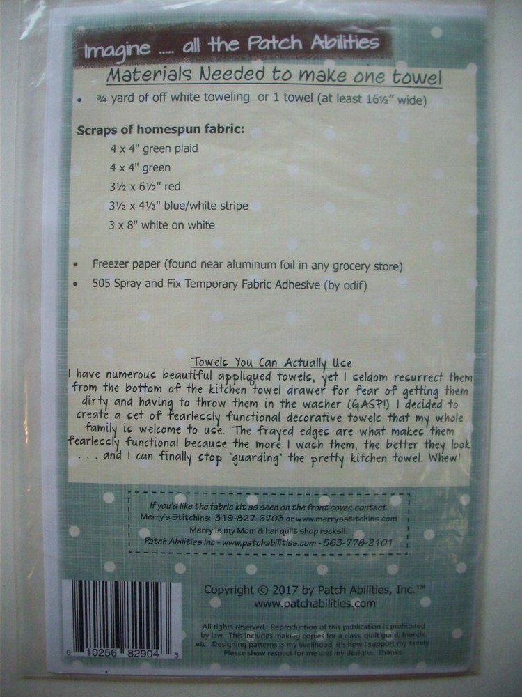 Super simple Christmas presents dish towels pattern