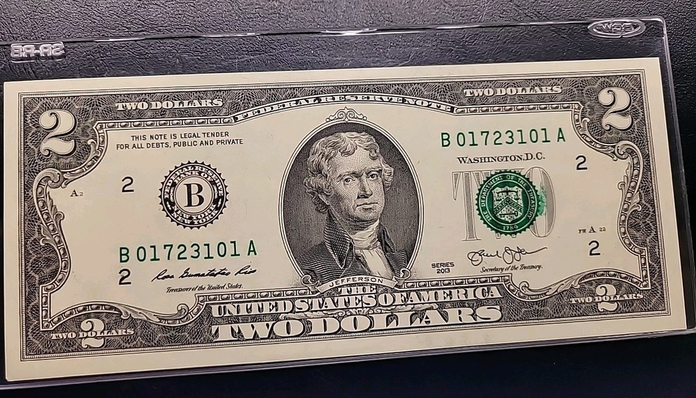 2013 Two Dollar Bill Error Over Ink On The Seal