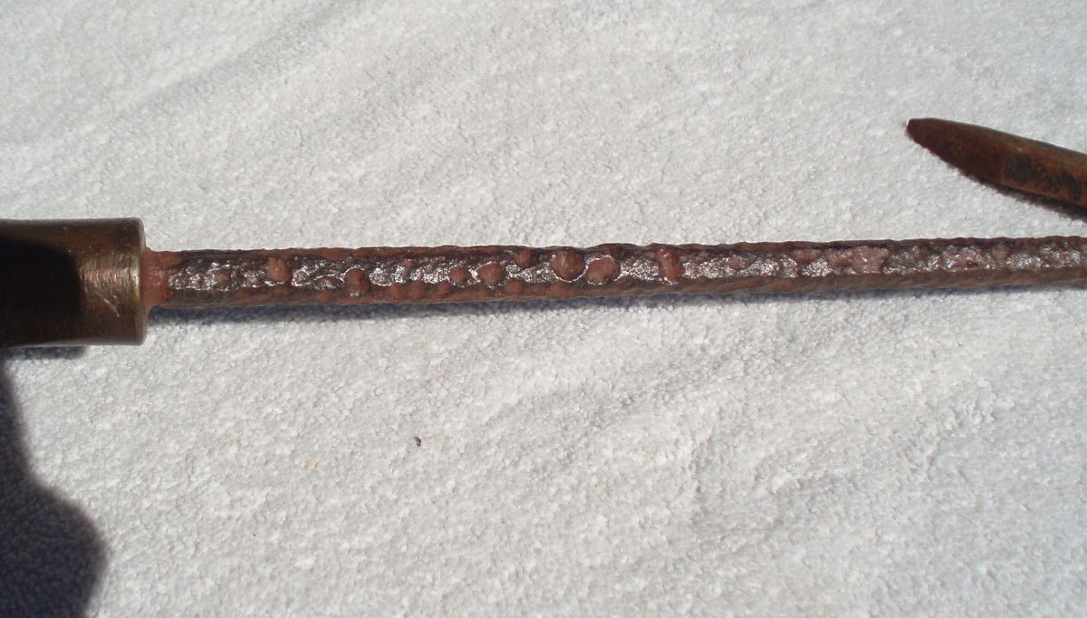 1700' ? BRONZE IRON EARLY HISTORIC PRIMITIVE ANTIQUE WHALING WHALE HARPOON SPEAR