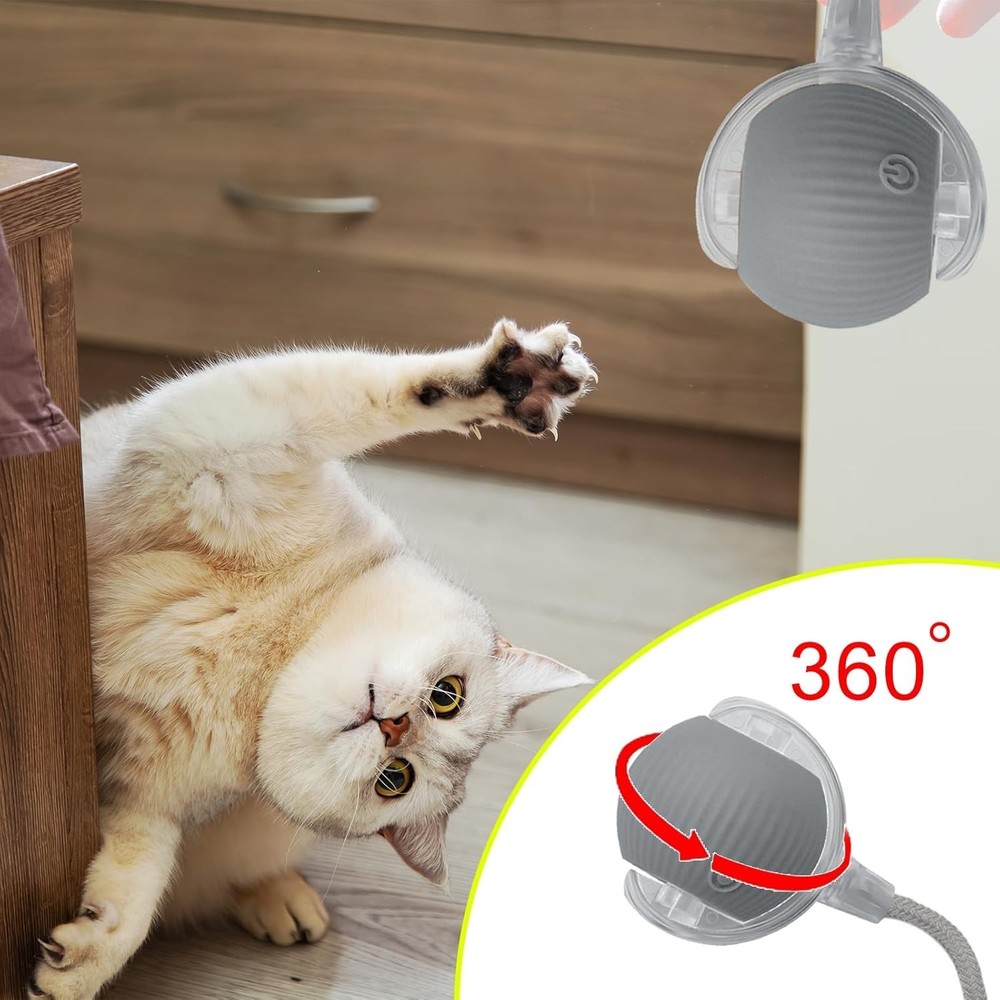 Automatic Rolling Ball for Cats – Rechargeable Smart Interactive Toy, Durable