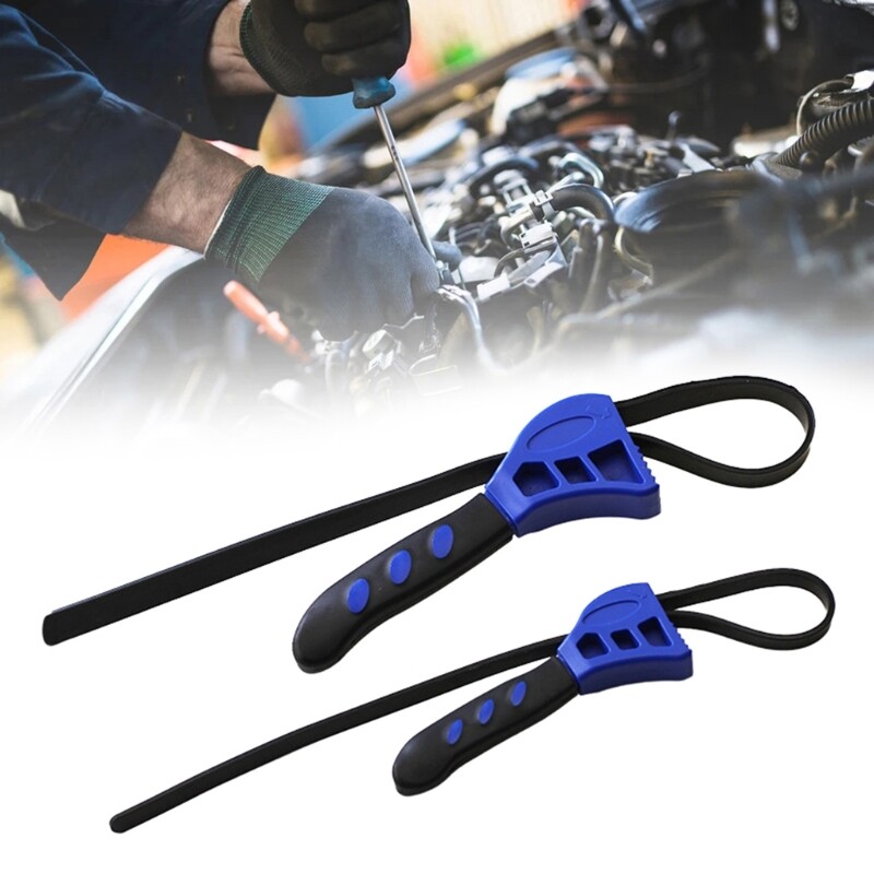 Upgraded Strap Wrench 2Pcs Adjustable Rubber Strap Wrench Strap