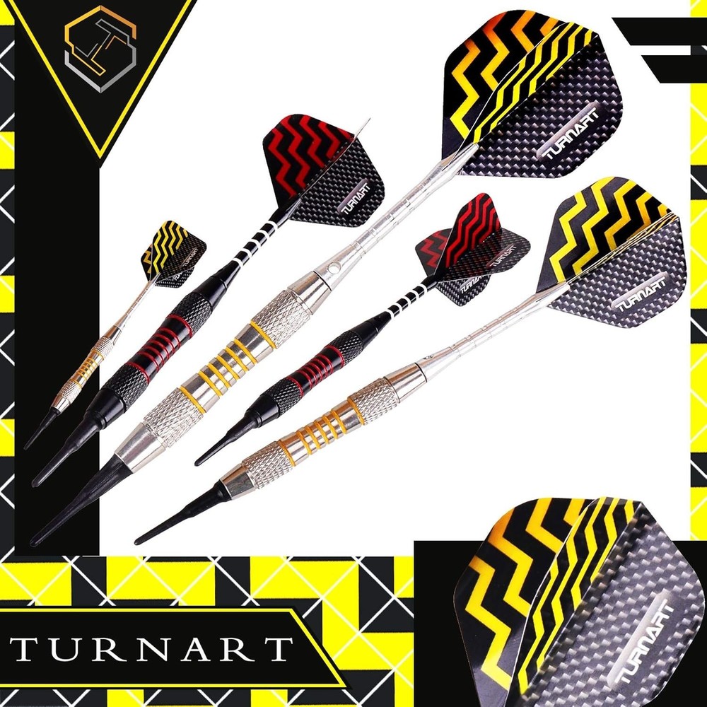 Complete Soft Tip Darts Set: 9 Pcs, 50 Tips & Gift Packaging for Players