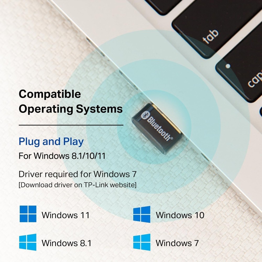 Bluetooth 5.4 USB Dongle - Plug & Play Adapter for Quick Connectivity on Windows