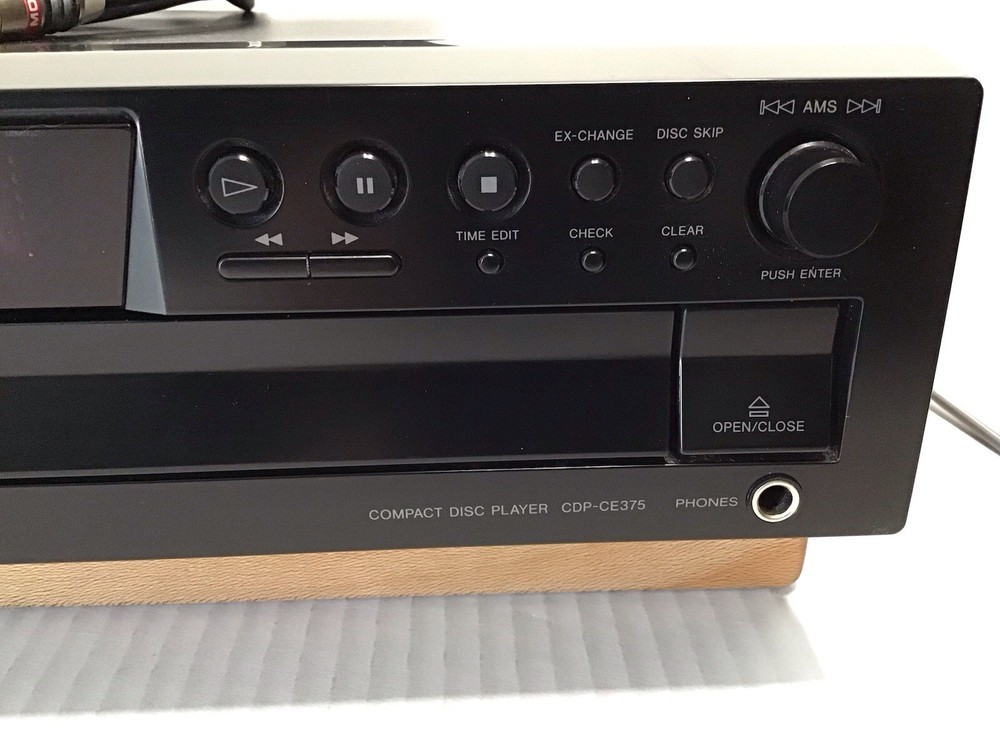 Sony 5-Disc CD Carousel Changer Player CDP-CE375 w/ Remote TESTED