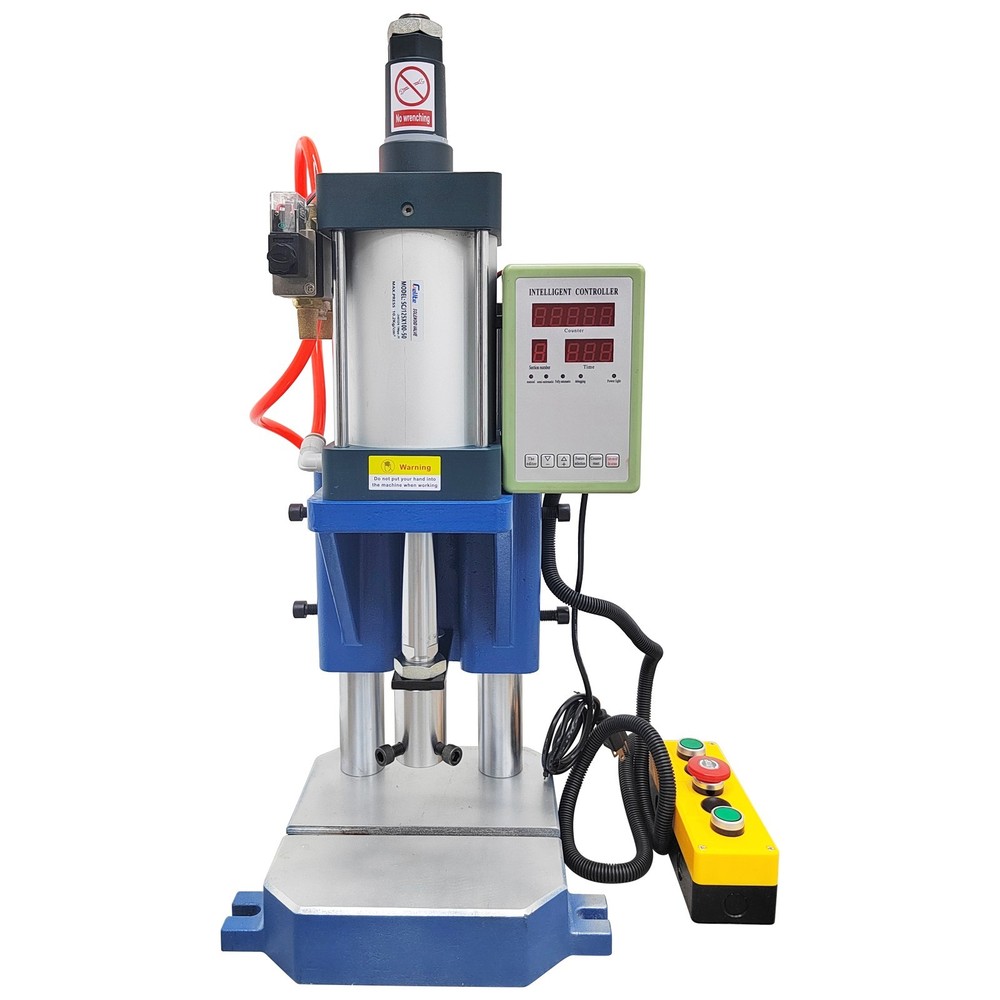 110V Pneumatic Punch Machine Punch Press with Controller 1763lbs 0.98" Clamp