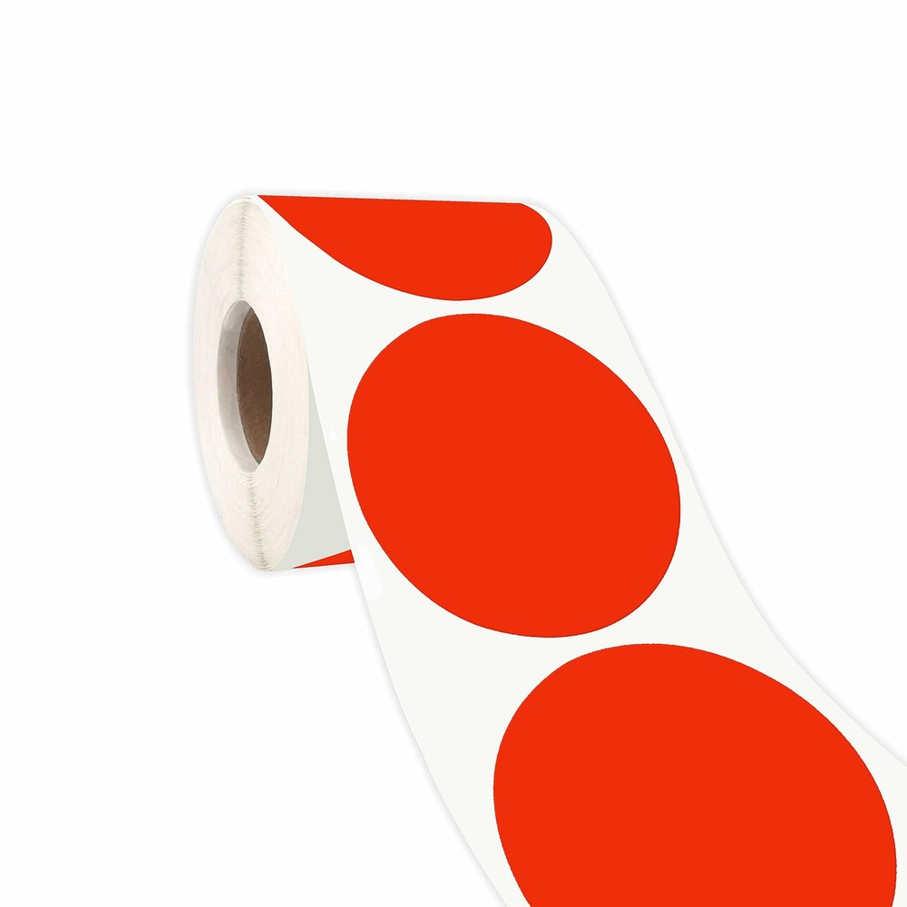 PARLAIM 2’’Color Coding Labels Stickers,500 per Roll Round Permanent