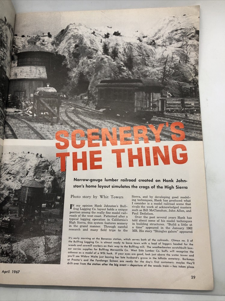 Model Railroader Magazine April 1967