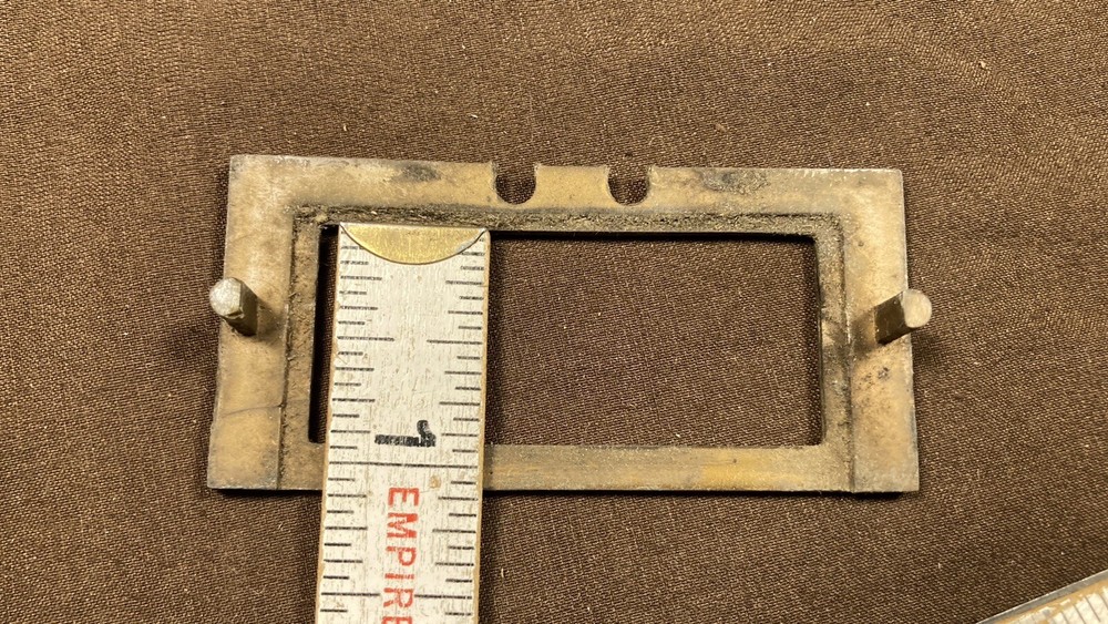 Vintage Original Index Card Drawer Label Holder Library Catalog File Index Pull