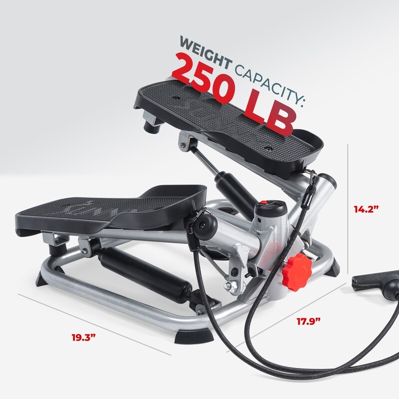 Compact Mini Stair Stepper Climber Machine W/ Resistance Bands Adjustable Height