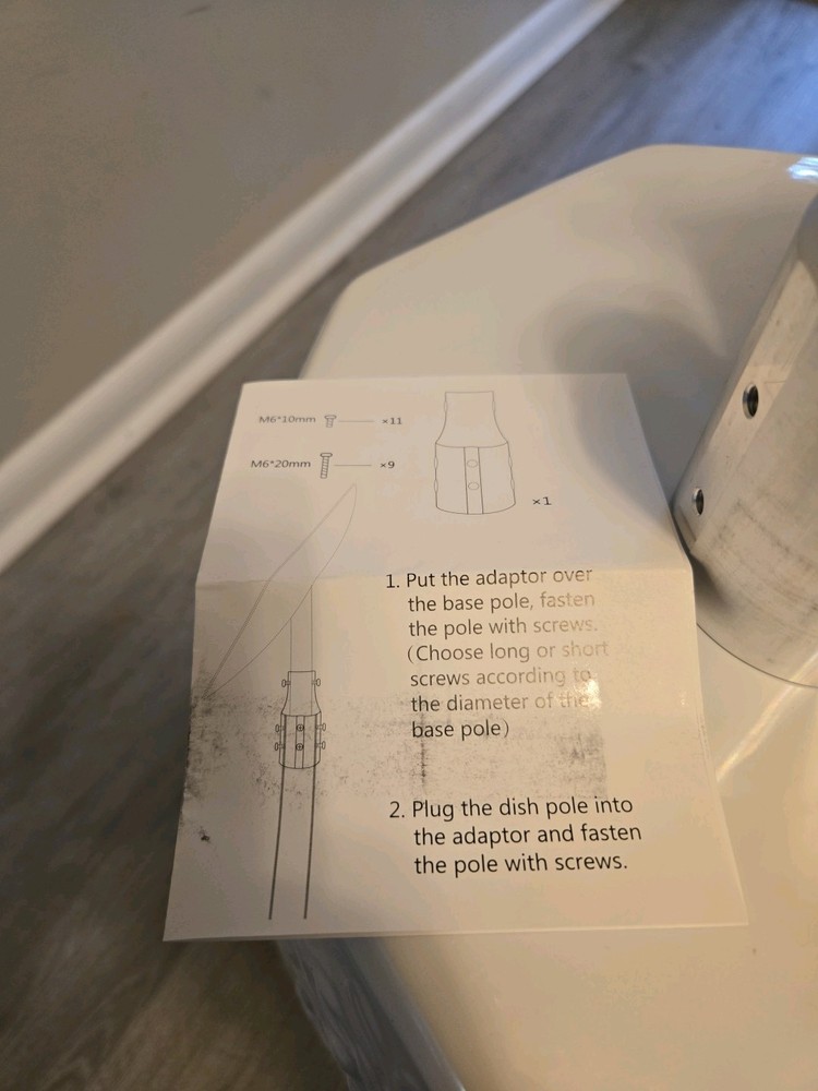Starlink Pipe Adapter, Designed for Starlink Second-Gen Dish, Mast reducer