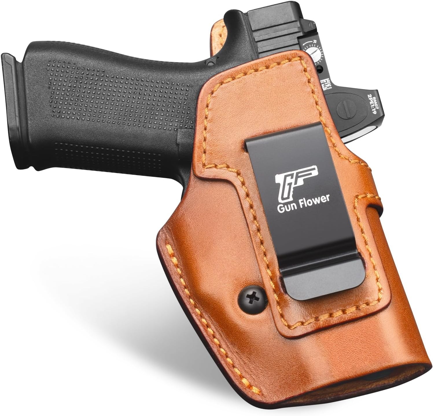 IWB Leather Holster for Glock 43,43X,43X MOS - Optic Cut-Concealed Carry Holster