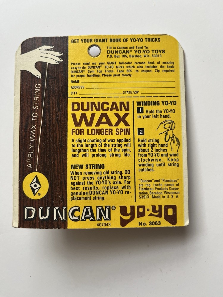 Duncan Yo-Yo Strings “Wax pack” 1970’s