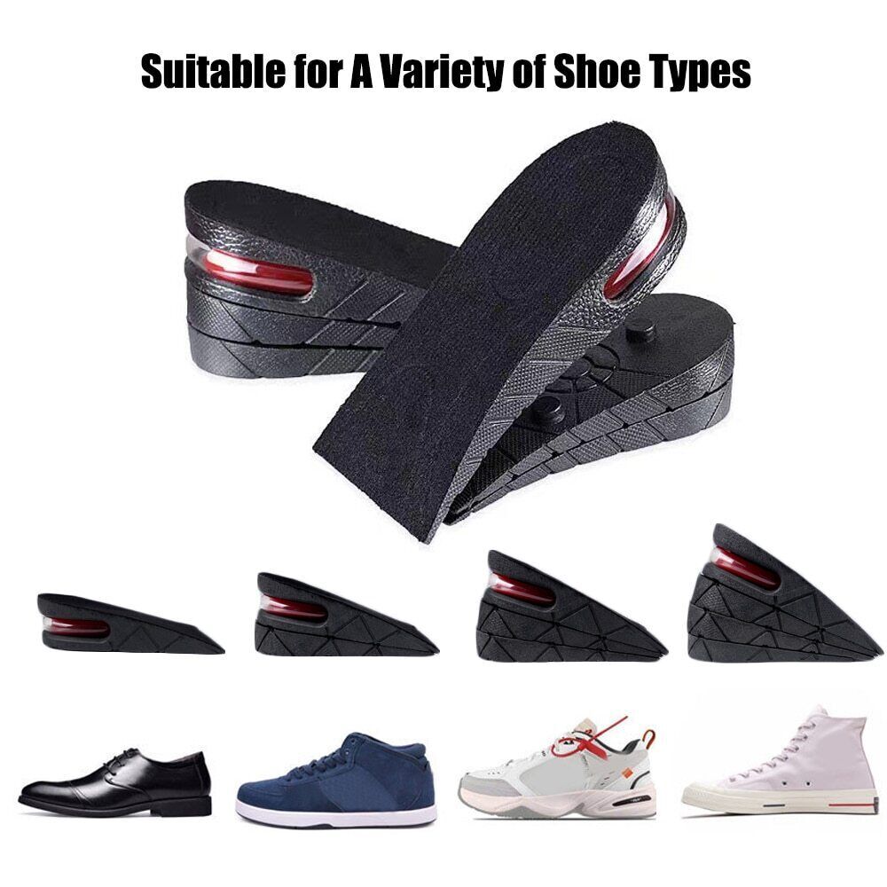 Men Women Invisible Height Increase Insole Heel Lift Taller Shoe Inserts Pad NEW