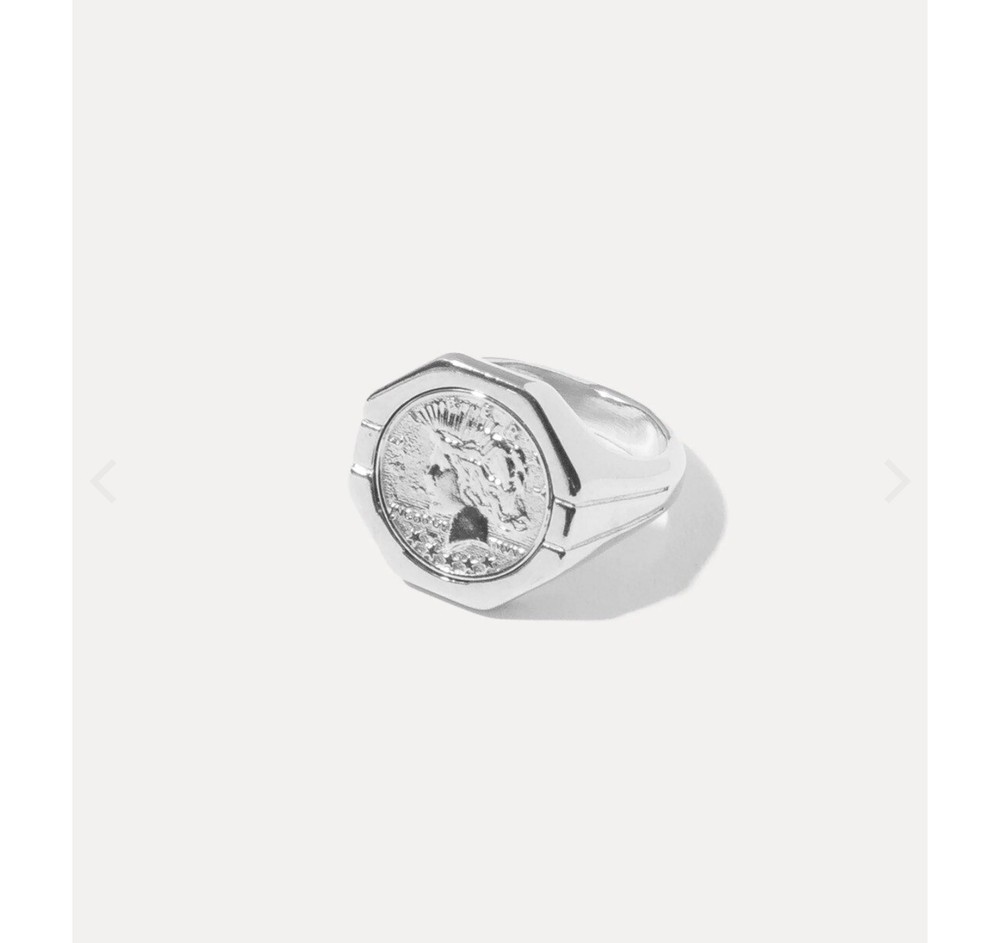 Miranda Frey Coin Signet Ring Silver