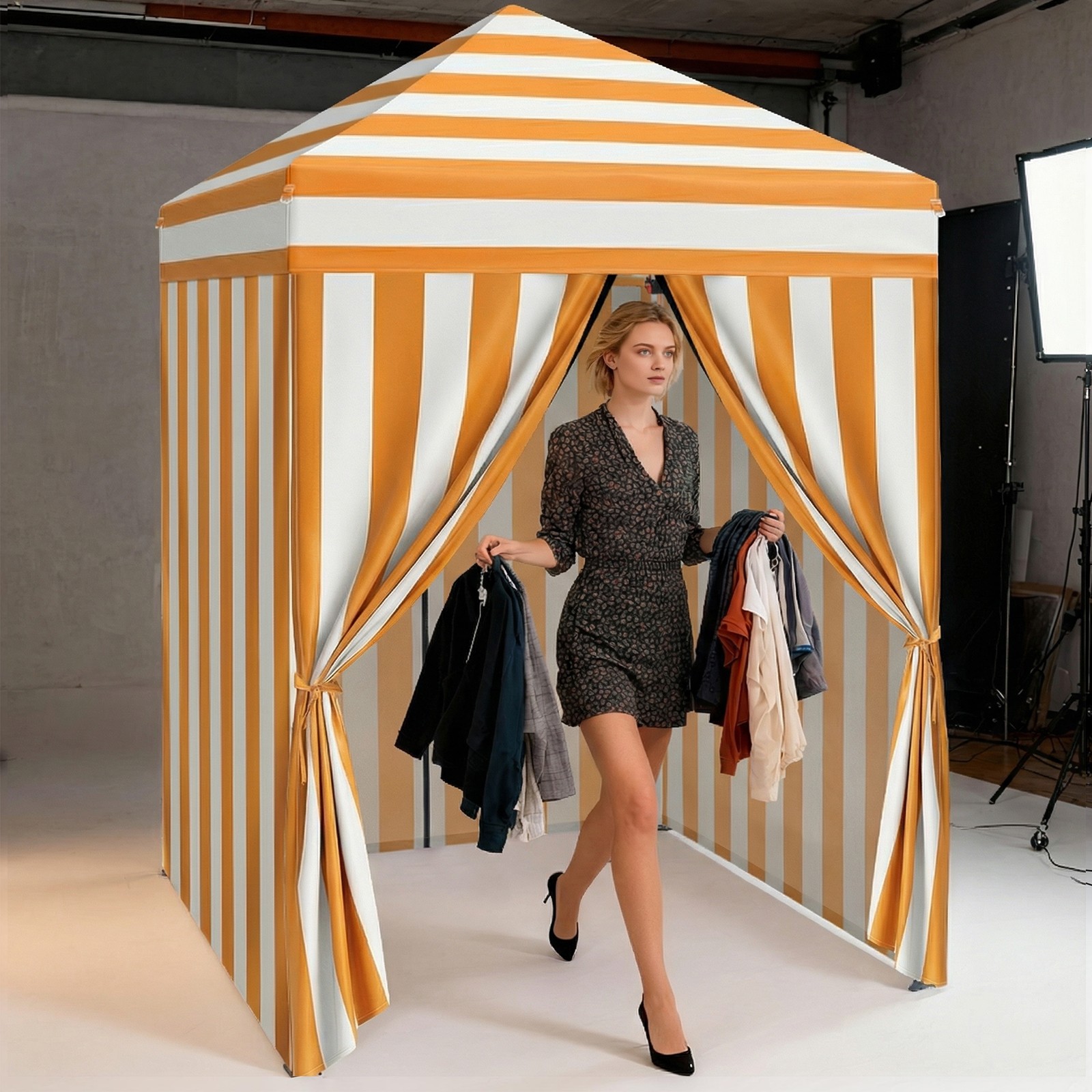 5x5ft Pop Up Canopy Tent, Outdoor Folding Canopy with Carry Bag,4 Sidewall