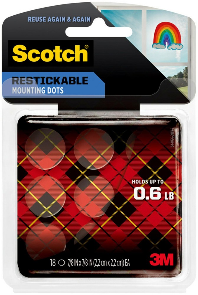 Scotch Restickable Dots-.875" 18/Pkg