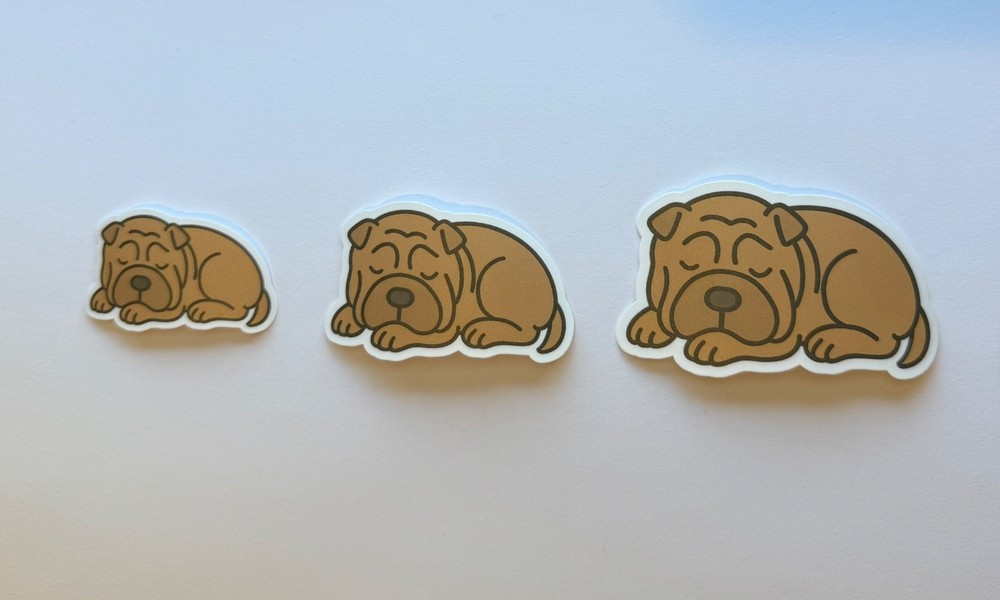Shar Pei Sleeping Sticker
