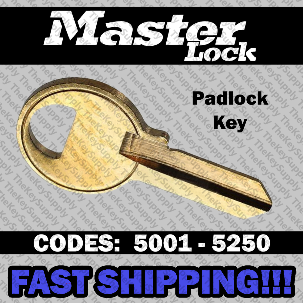 Master Lock Padlock Replacement Key Cut to Your Code 5001 - 5250