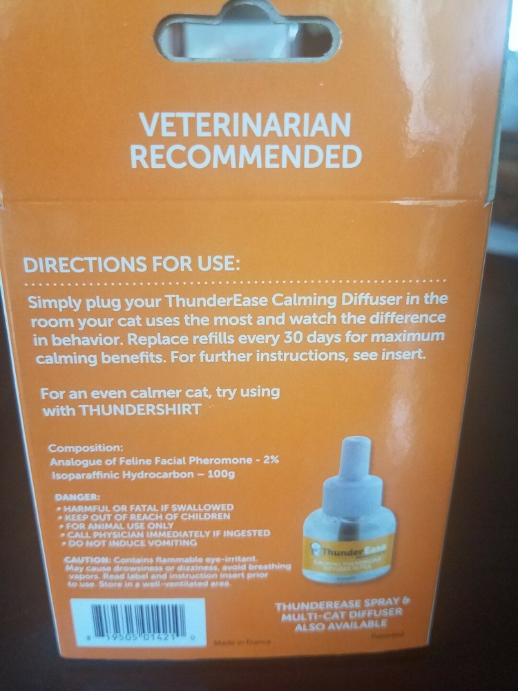 ThunderEase Calming Diffuser Refill Pheromones For Cat 30 Day Refill
