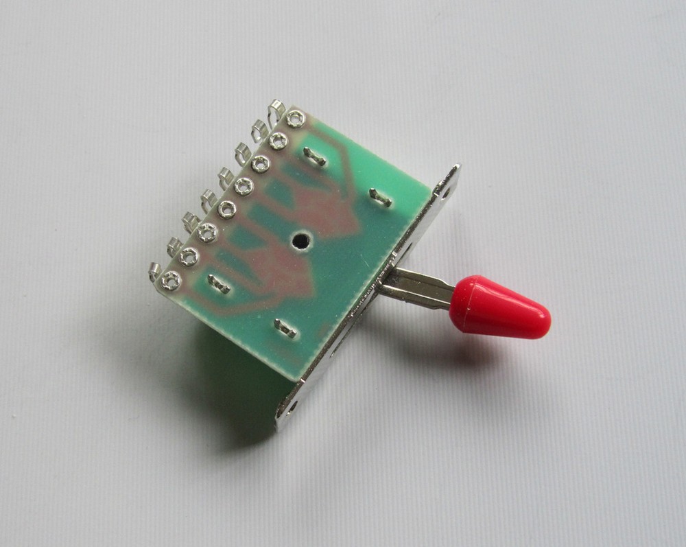 ST Style Red Guitar Pickup Covers Knobs (Black Numbers) & Switch Tip for Strat