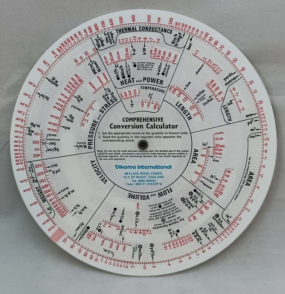 M.H. Mear & Co. COMPREHENSIVE  Conversion Circular Calculator, England  -I