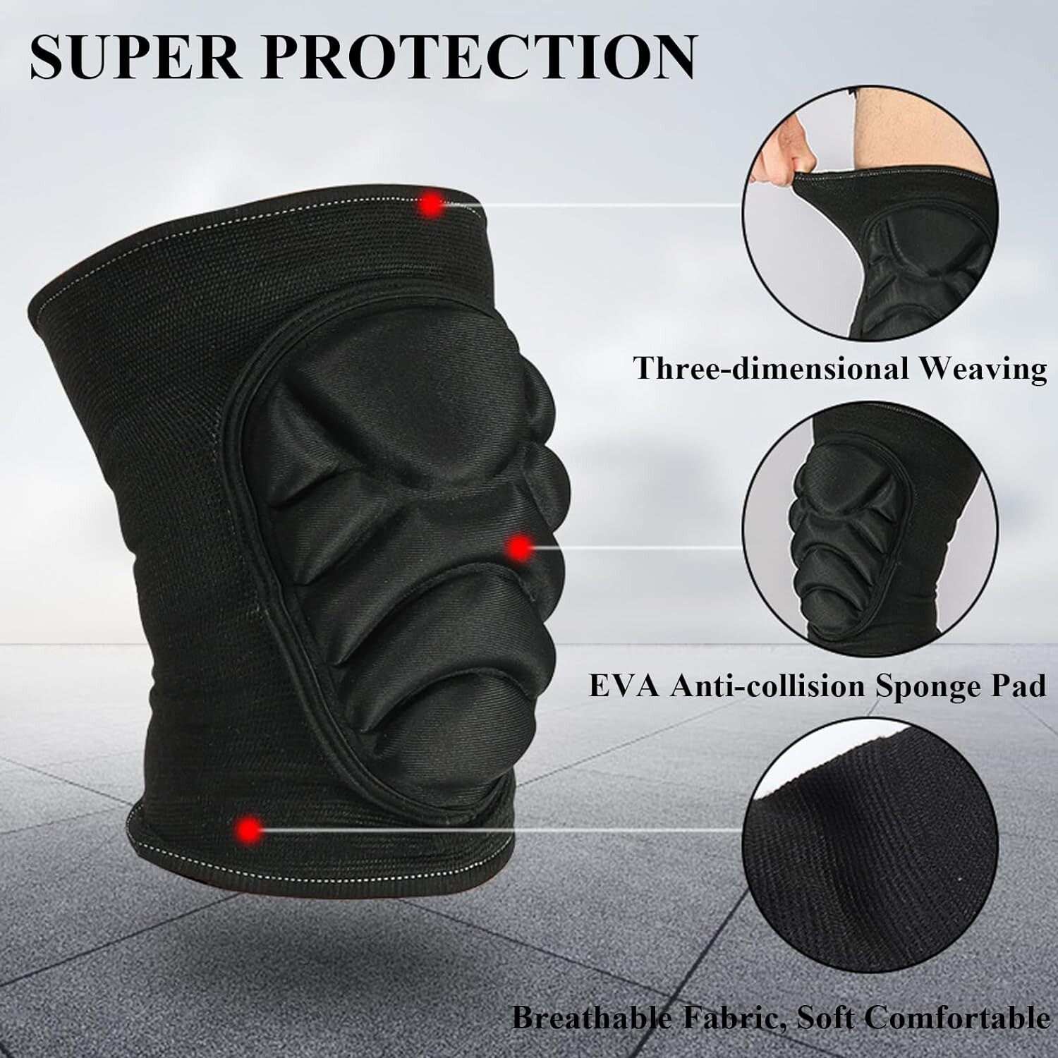 Volleyball Knee Pads Elbow Pads 1 Pair Thickened Soft Protective Knee Sleeves US